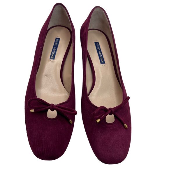 Stuart Weitzman Gabby 45 Suede Chunky Heel Pumps Women’s Size 10 - Picture 3 of 9